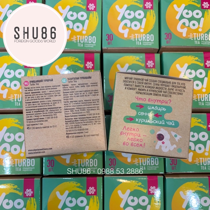 Trà Yoo go Turbo Tea Body T Siberian Health mẫu mới - Trà Thảo Mộc Giảm Cân, Giảm Mỡ Nội Tạng Giữ Dáng của Nga
