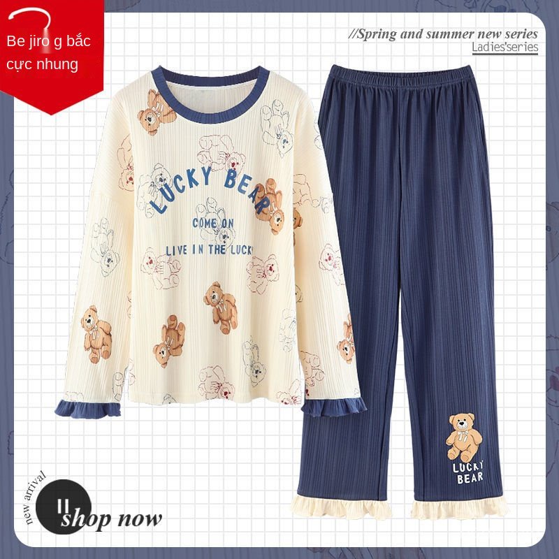 bộ ngủ nữ 20 mẫu thu đông cotton cao cấp dễ thương đồ mặc nhà | BigBuy360 - bigbuy360.vn