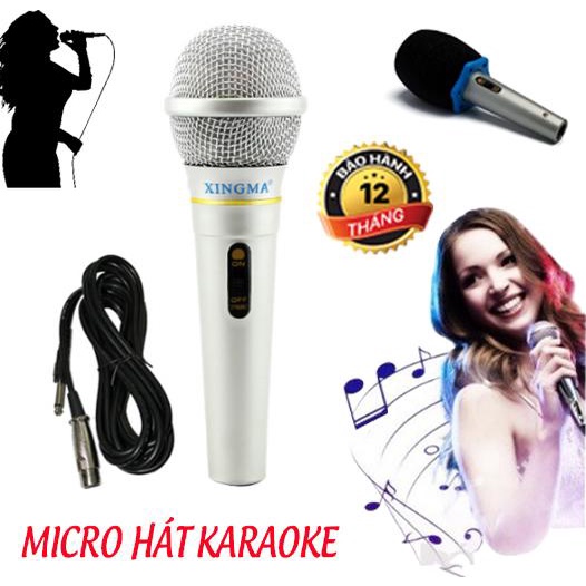 Mirco có dây XINGMA AK-319 cao cấp, Giắc cắm 6.5mm thông dụng, tương thích với mọi loại dàn karaoke