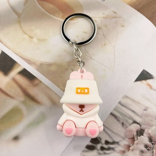 Móc khóa thỏ đội nón đáng yêu