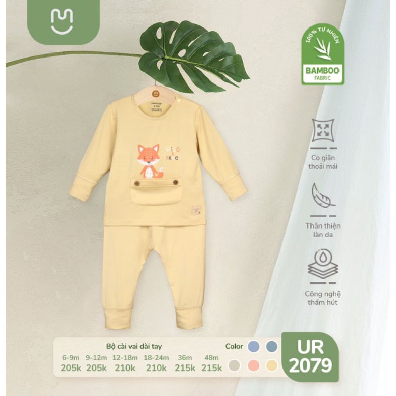 Bộ Cài Vai Bamboo Uala 2079 • 9-12M 12-18M 18-24M 36M 48M • Choding Home