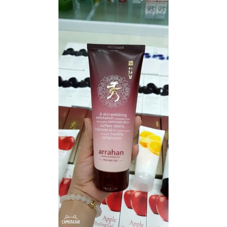 Gel Tẩy Tế Bào Chết Nhân Sâm Arahan Cao Cấp 180ml Trắng Da Se Khít Lỗ Chân Lông