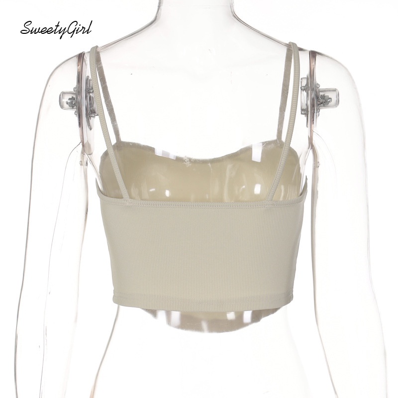 Áo Hai Dây Ôm Dáng Màu Trơn Hở Lưng Quyến Rũ Thời Trang 2022 Cho Nữ