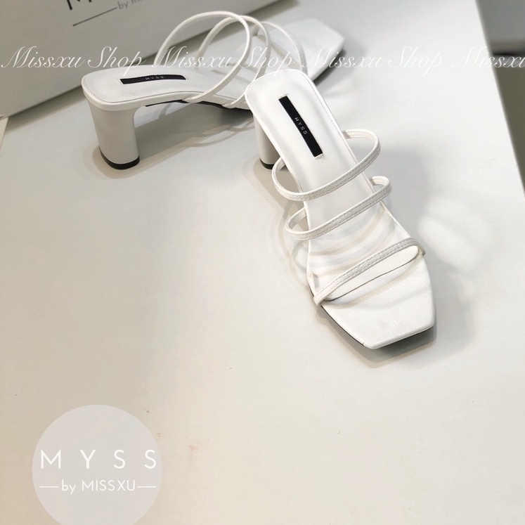Giày guốc nữ 3 dây ngang gót trụ 5cm thời trang MYSS - SU80