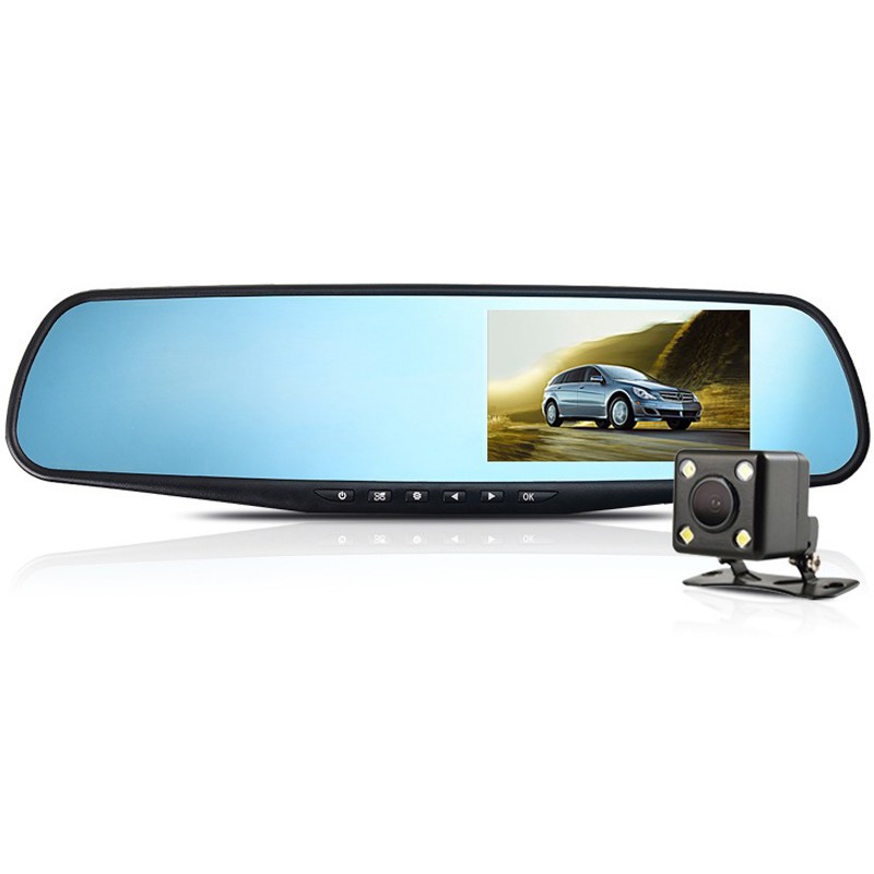 Camera hành trình ô tô xe hơi xe tải oto x700 dạng gương chiếu hậu màn full HD 1080P tích hợp camera sau lùi xe - thẻ 64