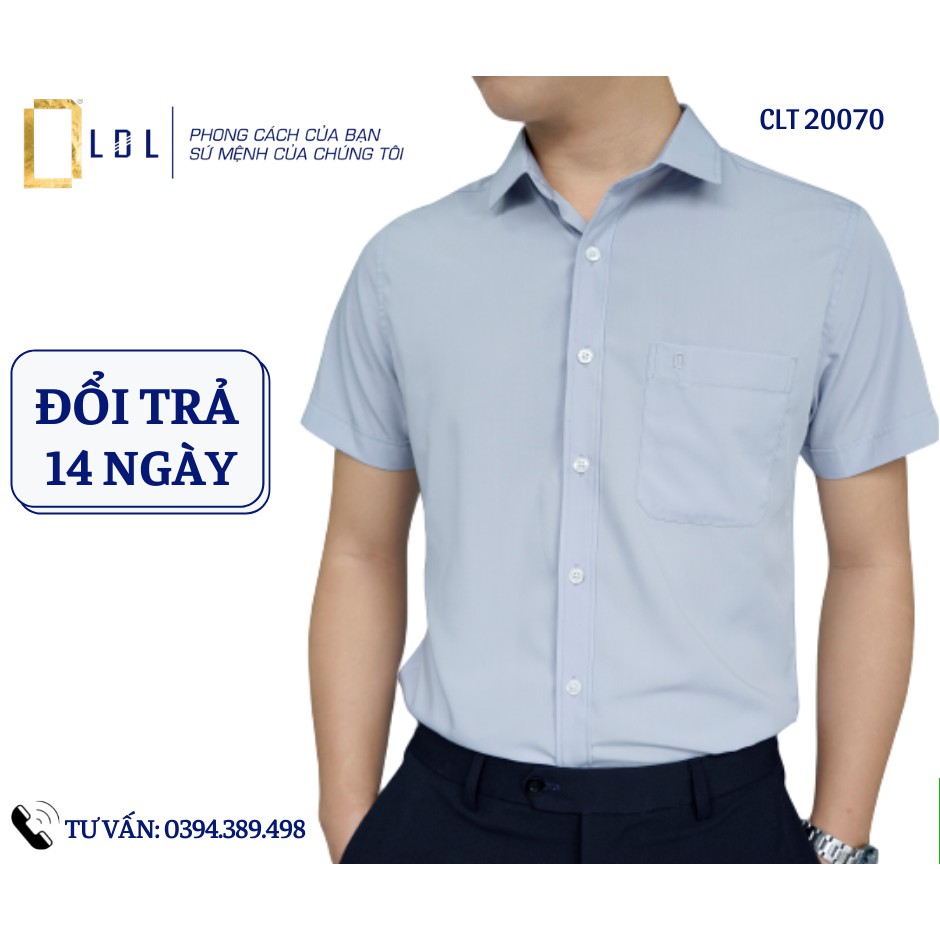 Áo sơ mi nam công sở LDL, sơ mi nam trơn ngắn tay dài tay cao cấp, chất liệu bamboo | BigBuy360 - bigbuy360.vn