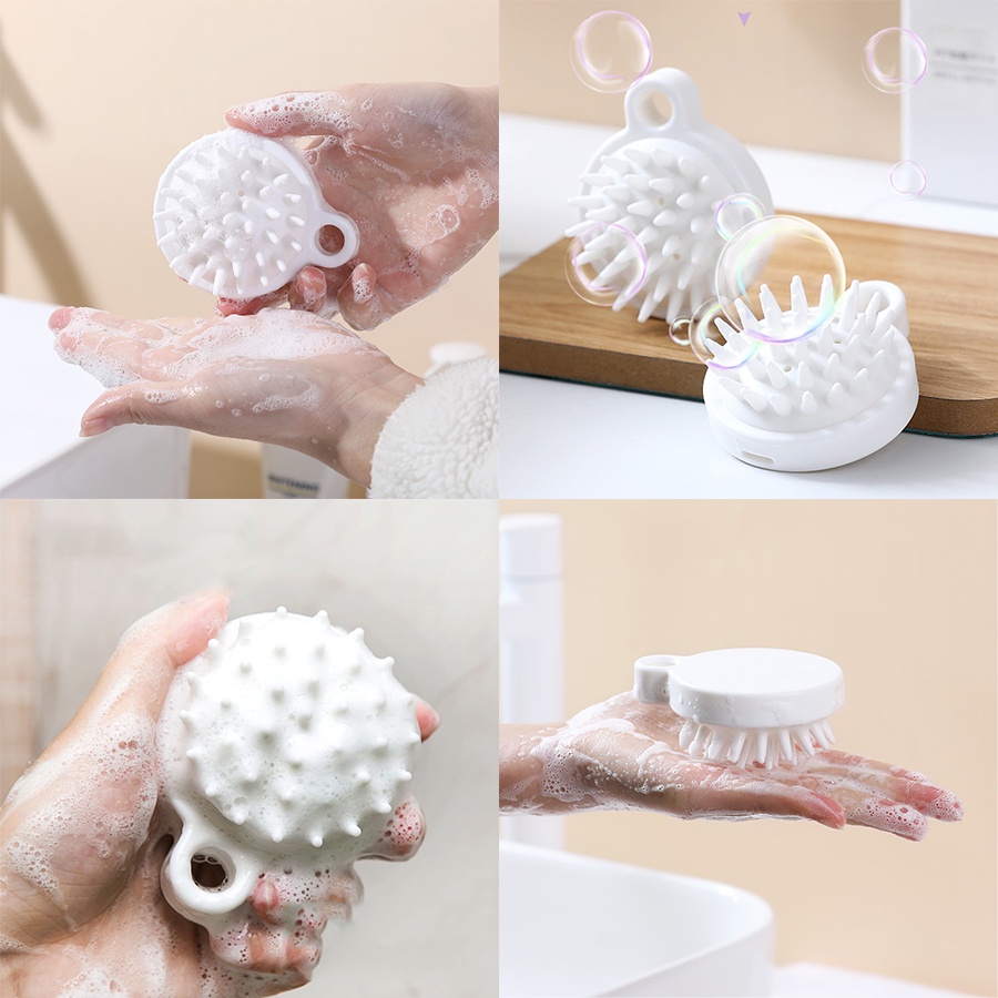 Bàn Chải Silicone Mát Xa Da Đầu Tiện Dụng