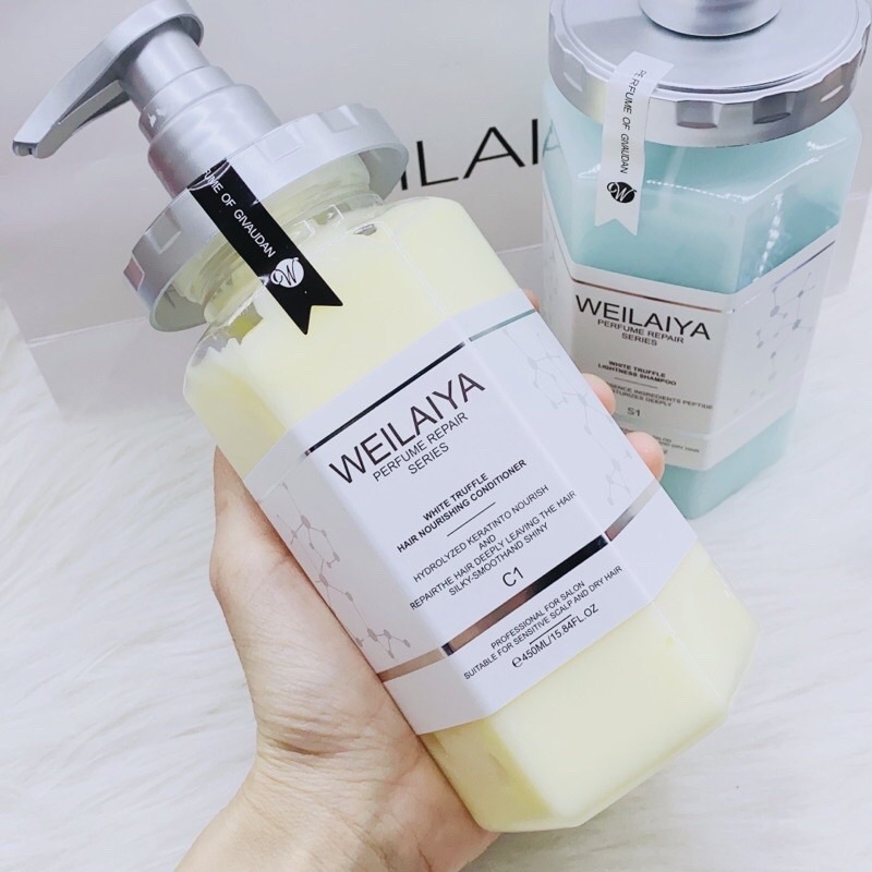 Cặp Gội + xả WEILAIYA Phục Hồi Đa Tầm Nấm Trufle 450x2ml ( Chính Hãng )