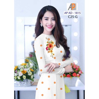 vải áo dài chấm bi