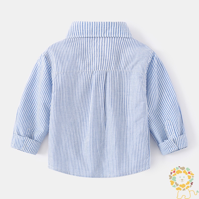 Áo sơ mi cho bé WELLKIDS/KATOFELLY áo sơ mi dài tay một màu túi ngang ngực chất cotton hàng xuất Âu Mỹ