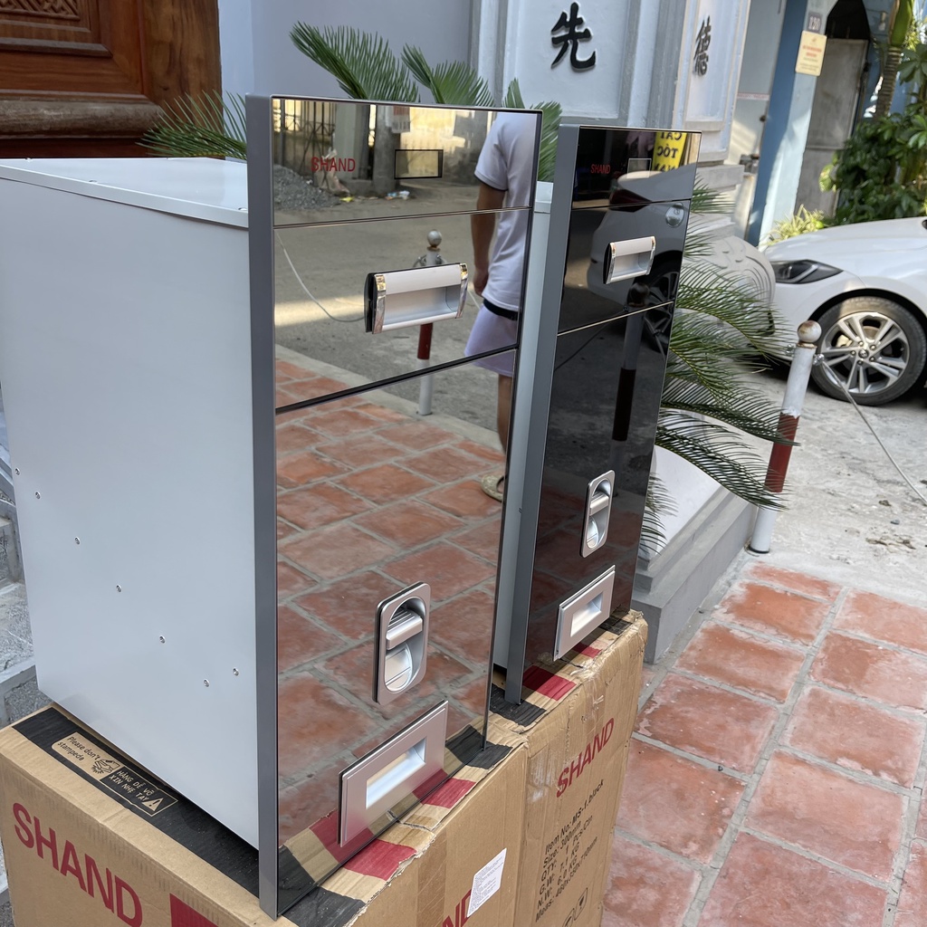 Thùng Gạo Thông Minh Mặt Gương HIỂN THỊ ĐIỆN TỬ SHAN Tủ Bếp Chính Hãng