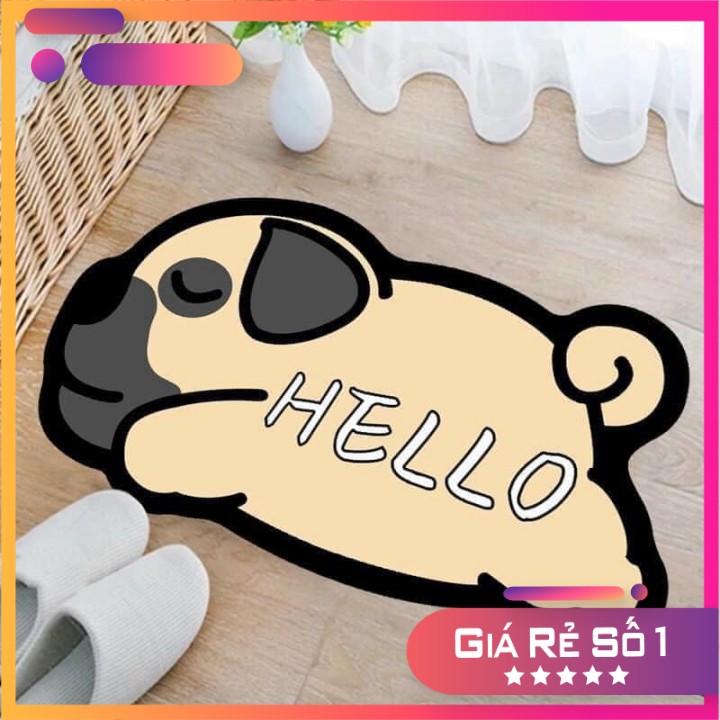 Thảm Chùi Chân Chống Trượt 3D Hình Thú Cute Mẫu Mới