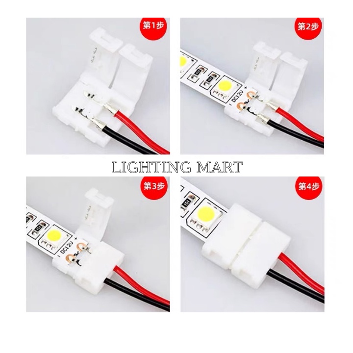 Khớp nối LED dây dán 12V bản 8mm 10mm - Phụ kiện đấu nối dây led dán 12V