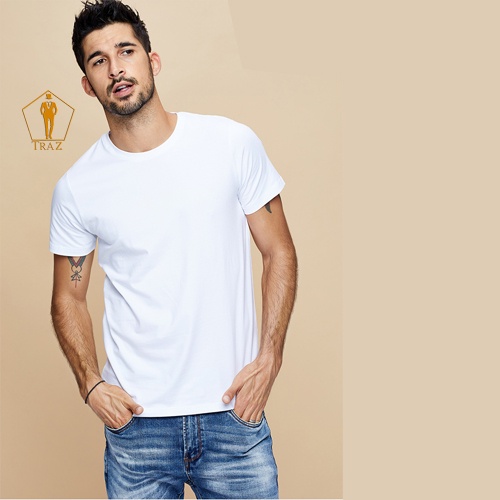 Áo Thun Trơn 265g TRAZ Phom Xuông unisex Dùng Chung Nam Nữ Vải Dày Màu Đen, trắng Xám Ngắn Tay Cổ Tròn