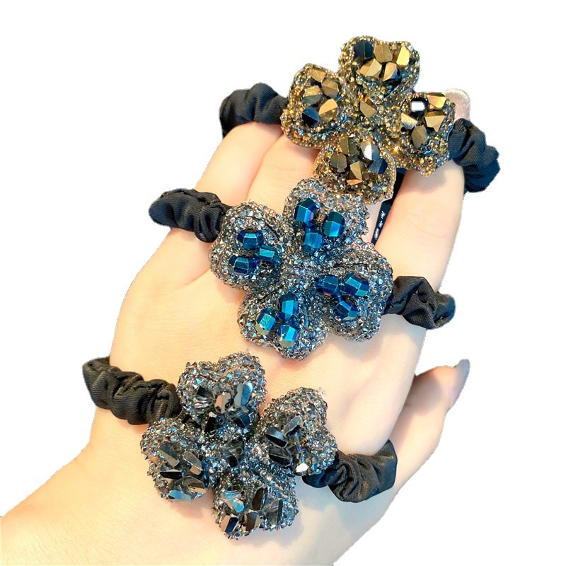 Dây Buộc Tóc Cao Su Đính Đá Pha Lê Cá Tính Dễ Phối Đồ Cho Nữ JP5