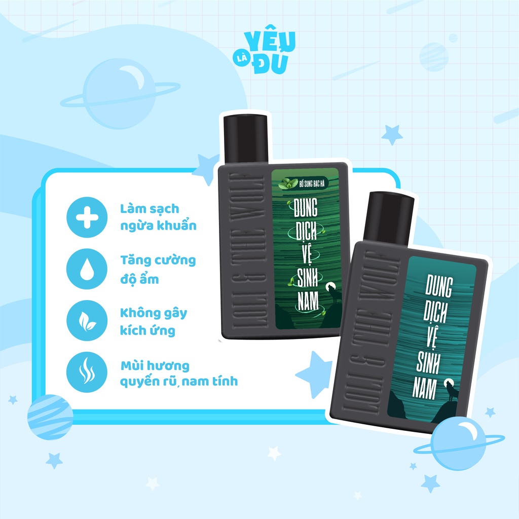 Dung dịch vệ sinh nam giới Loli The Wolf dịu nhẹ lành tính chai 80ml nhỏ gọn