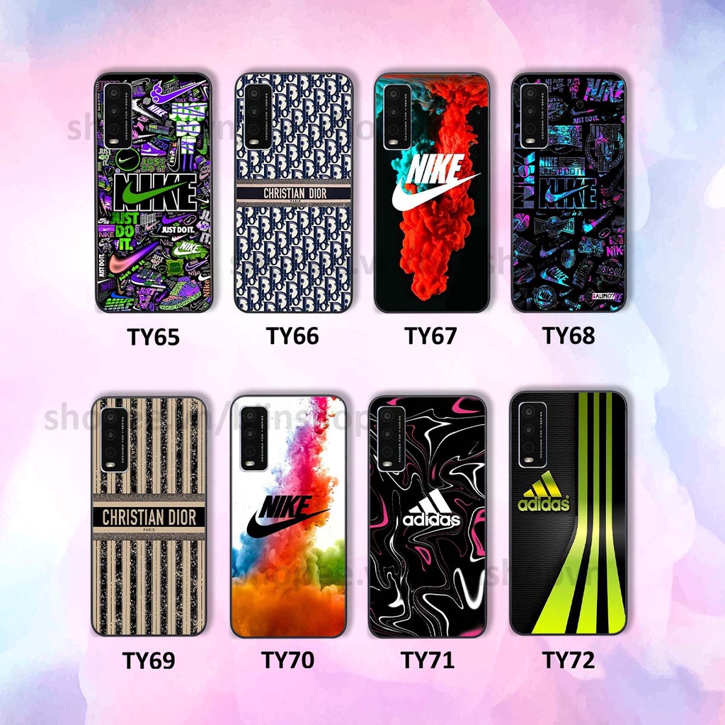 Ốp Vivo Y20 in hình thương hiệu nhiều màu sắc thể thao cá tính thời trang