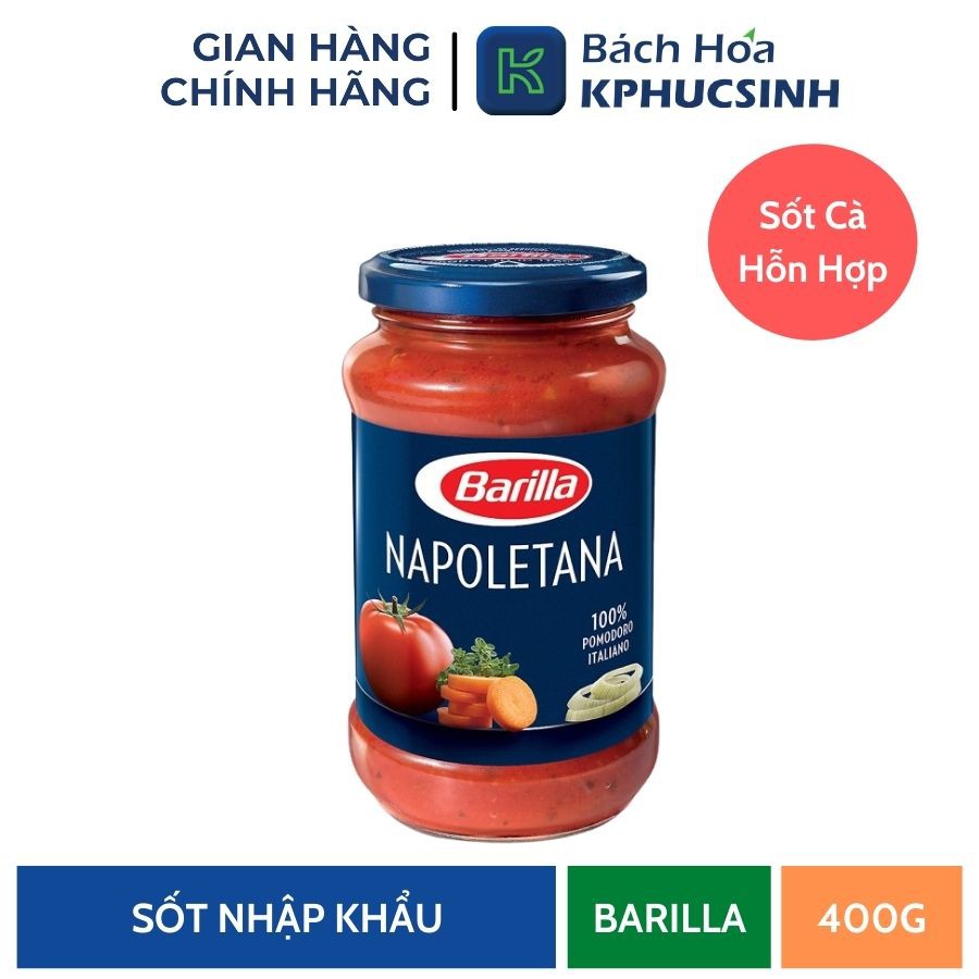 Sốt cà Barilla New Napoletana 400g KPHUCSINH - Hàng Chính Hãng