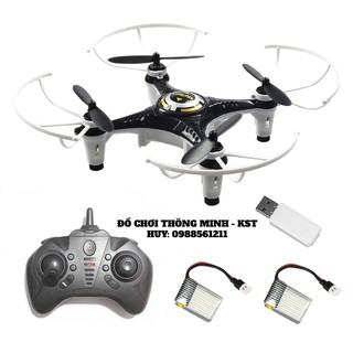 Drone Mini 4 kênh – Sóng 2.4Ghz, Phiên bản mới nhất KÈM 2 pin. Chế độ không đầu, lộn nhào 360°…