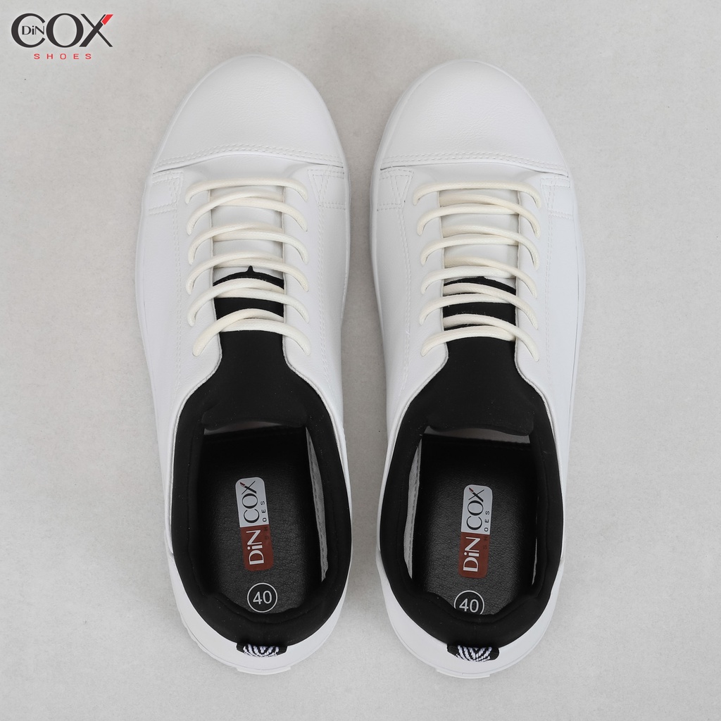 Giày Sneaker Da Unisex DINCOX COX43 Cổ Điển Phá Cách White