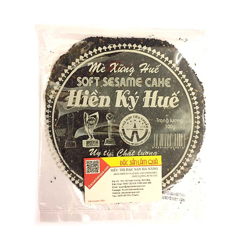 Kẹo mè xửng tròn mè đen Huế