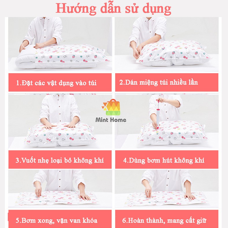 Túi hút chân không đựng quần áo, chăn màn từ 1kg đến 10kg