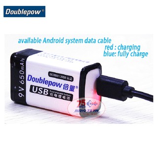 Pin Sạc Cổng Micro USB Doublepow 9V 6F22 650mAh