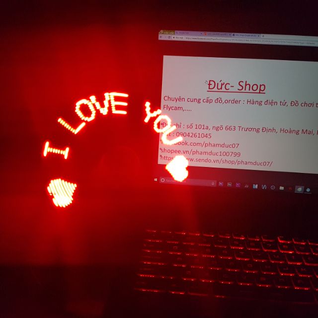 Quạt led tạo chữ
