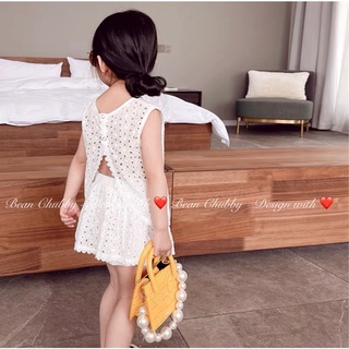Set bộ thêu trắng cho bé gái diện siêu xinh hot