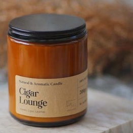 Nến Thơm trang trí phòng Cigar Lounge lọ thủy tinh (100g/200g)