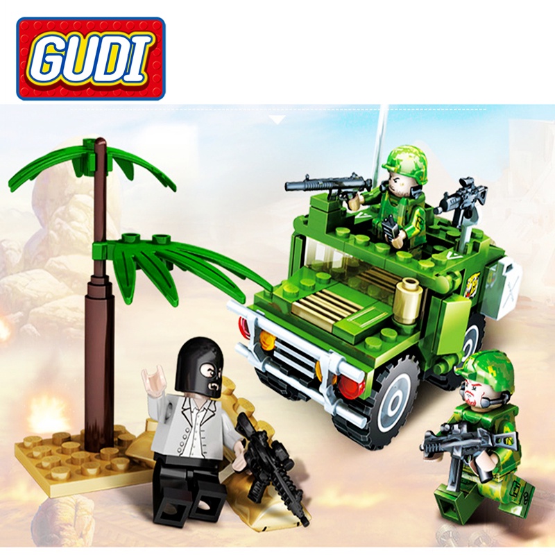 Bộ Đồ Chơi Lắp Ghép Hình Lính Quân Đội 141 Mảnh Cho Bé