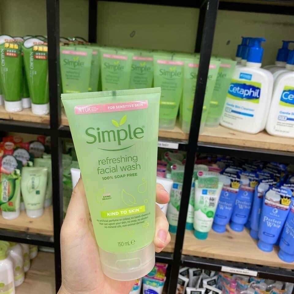 [Chính Hãng] Sữa Rửa Mặt Simple Gel Kind To Skin Refreshing Facial Wash Gel 150ml | BigBuy360 - bigbuy360.vn