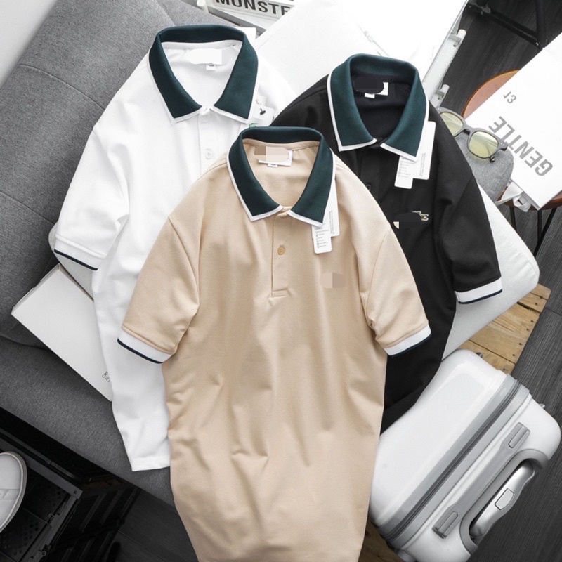 Áo thun nam polo có cổ thun cotton thấm hút tốt hàng cao cấp xuất xịn