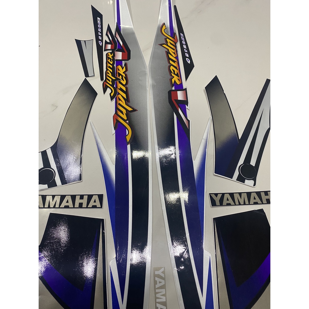 Nguyên bộ tem rời 3 lớp zin thái dán xe máy Yamaha Jupiter V màu bạc
