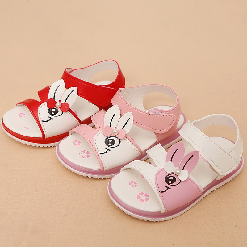 Sandal hình con thỏ có đèn LED cho bé