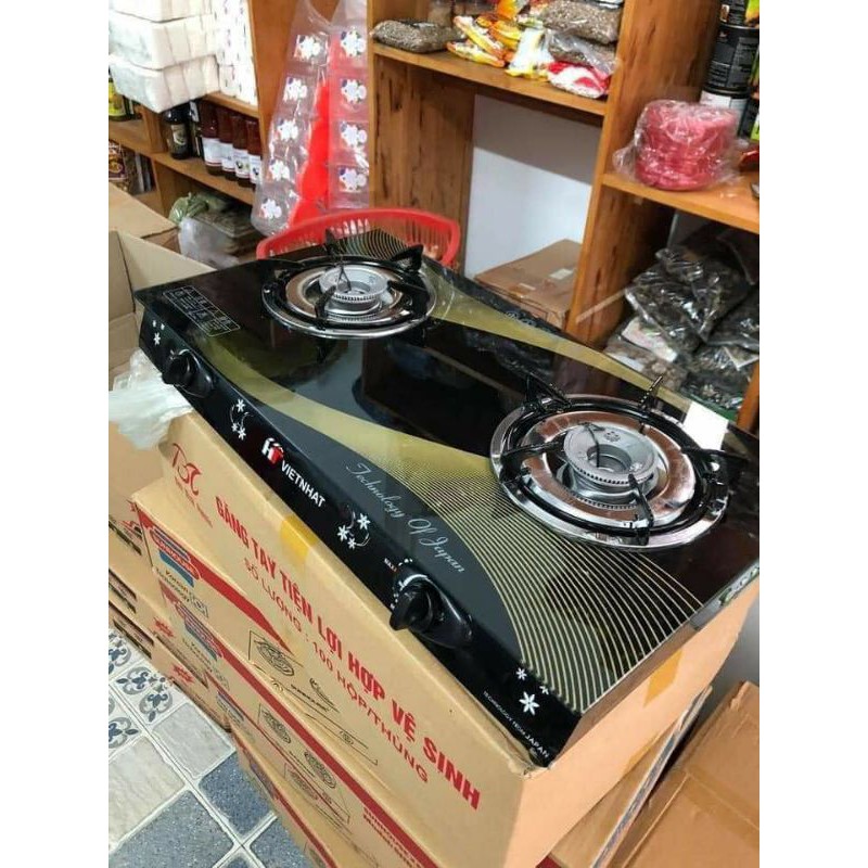 BẾP GA VIỆT NHẬT GIÁ RẺ.BẾP GA DƯƠNG,2 BẾP NẤU,MẶT KÍNH DỄ LAU CHÙI CHỊU LỰC CHỊU NHIỆT ĐỘ CAO | BigBuy360 - bigbuy360.vn