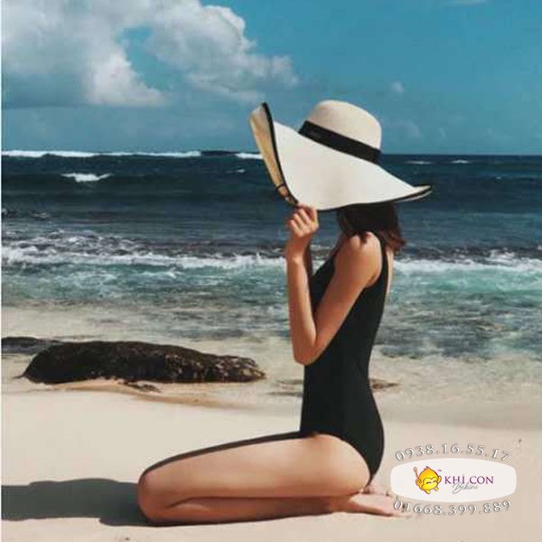 Bikini đi biển cao cấp khoét lưng sâu sexy màu đen