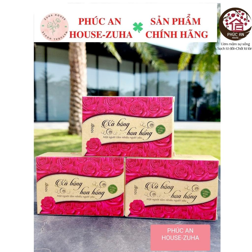 Xà Bông Hoa Hồng Phúc An House-Xà Phòng Tắm Thiên Nhiên Sạch Khuẩn, Dưỡng Da Chăm Sóc Làm Đẹp, Ngăn Ngừa Mụn 100gr | BigBuy360 - bigbuy360.vn