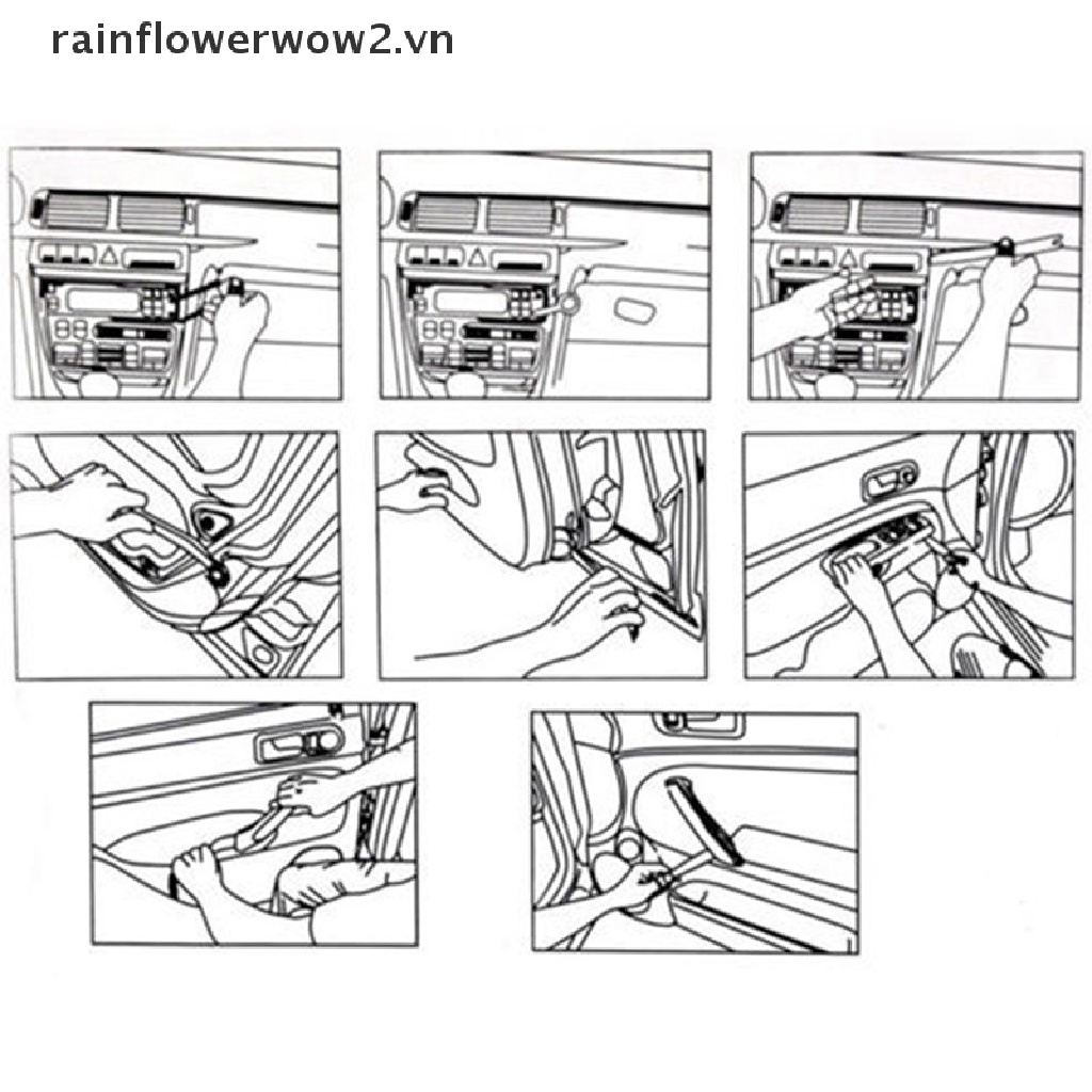 Bộ 4 Dụng Cụ Tháo Gỡ Bảng Điều Khiển Âm Thanh Xe Hơi Đa Năng Tiện Dụng