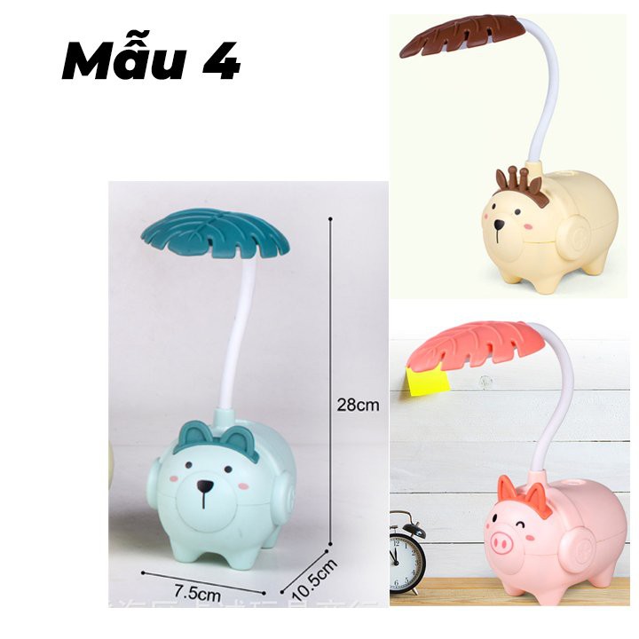 Đèn bàn sạc pin hình thú siêu cute,đèn học mini, thích hợp làm quà tặng cho bé