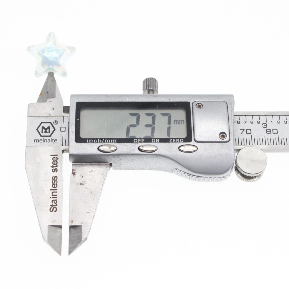 Bộ 10 hạt cườm hình ngôi sao nhiều màu làm trang sức 19mm