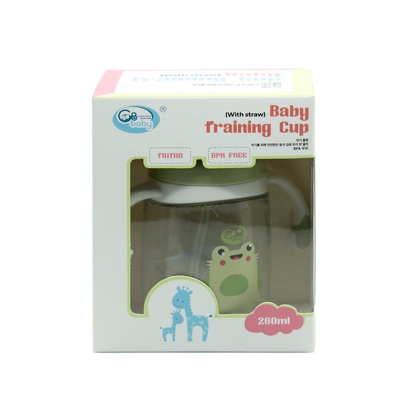 Bình Tập Uống Nước Cho Bé GB-Baby Tritan 260ML hình ếch xinh