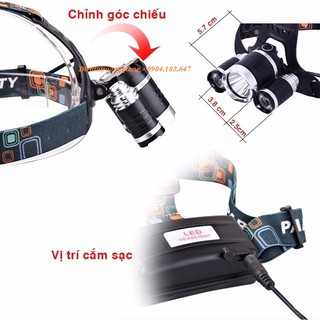 Đèn Pin Đội Đầu 3 Bóng T6