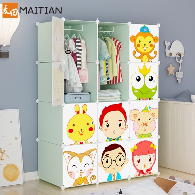 TỦ NHỰA QUẦN ÁO LẮP GHÉP 12 Ô SÂU 47cm. Tặng 2 móc treo. Mẫu mới bán chạy nhất 2018