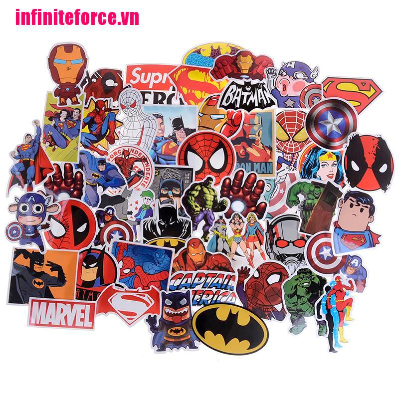 Bộ 50 Miếng Dán Siêu Anh Hùng MARVEL Đa Năng