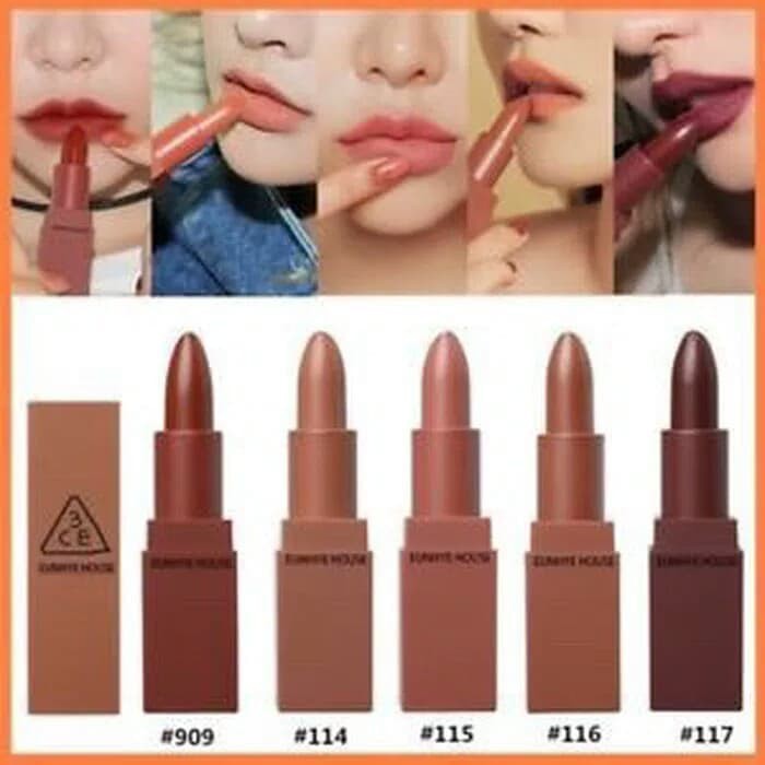 (hàng Mới Về) 1 Bộ 5 Son 3ce Mini Màu Nude Xinh Xắn