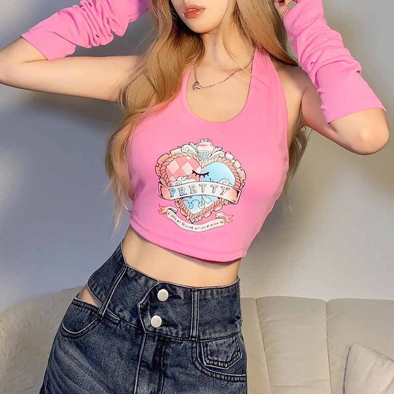 Áo Hai Dây Croptop Hở Lưng Thời Trang Cho Nữ