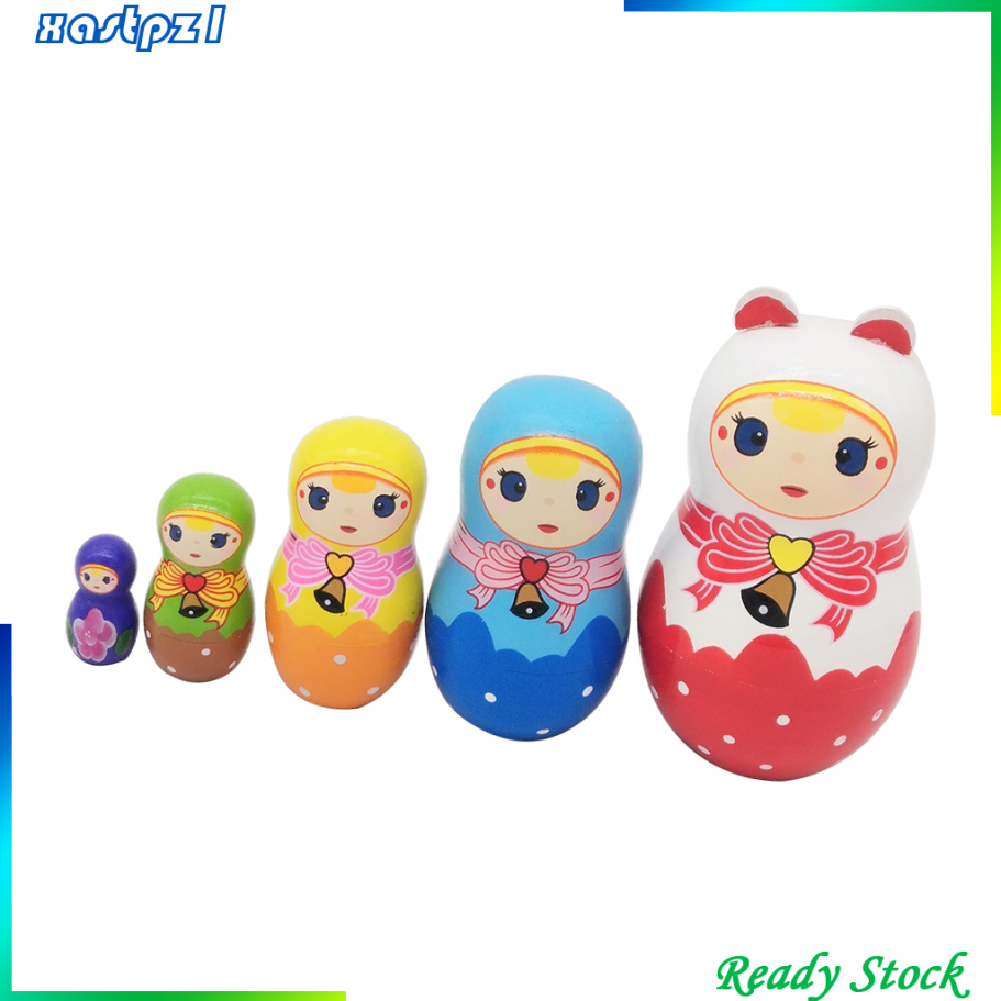 Bộ 5 Búp Bê Nga Matryoshka Bằng Gỗ