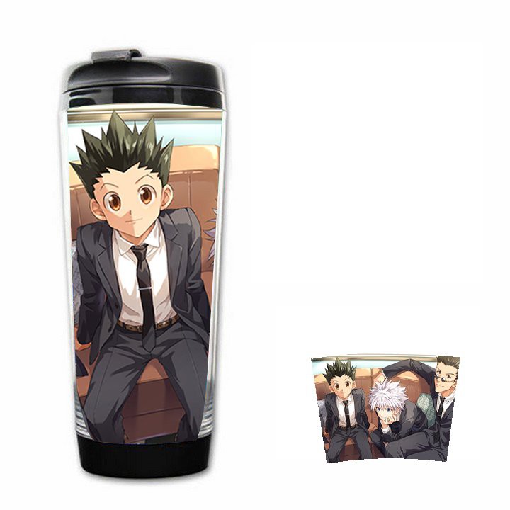 Bình nhựa đựng nước in hình HUNTER X HUNTER Thợ Săn Tí Hon anime chibi xinh xắn độc đáo