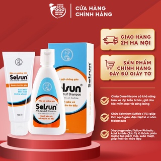 Combo Selsun Anti-Dandruff Sạch Nấm Sạch Gàu Dành Cho Tóc Gàu (Dầu Gội 100ml + Dầu Xả 100ml) - 2 Sản Phẩm